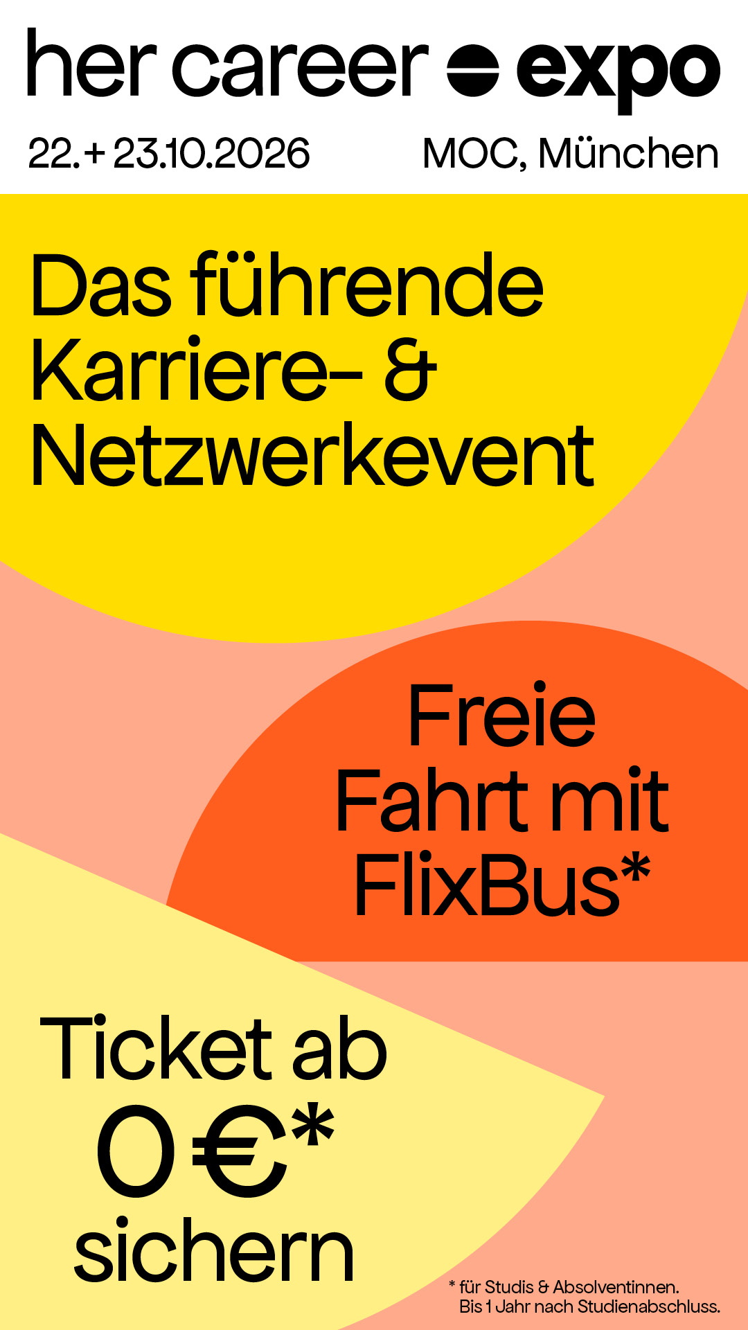 Visual freie fahrt mit Flixbus für Studenten